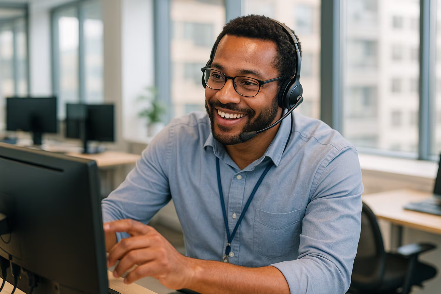 IT professional providing computer support