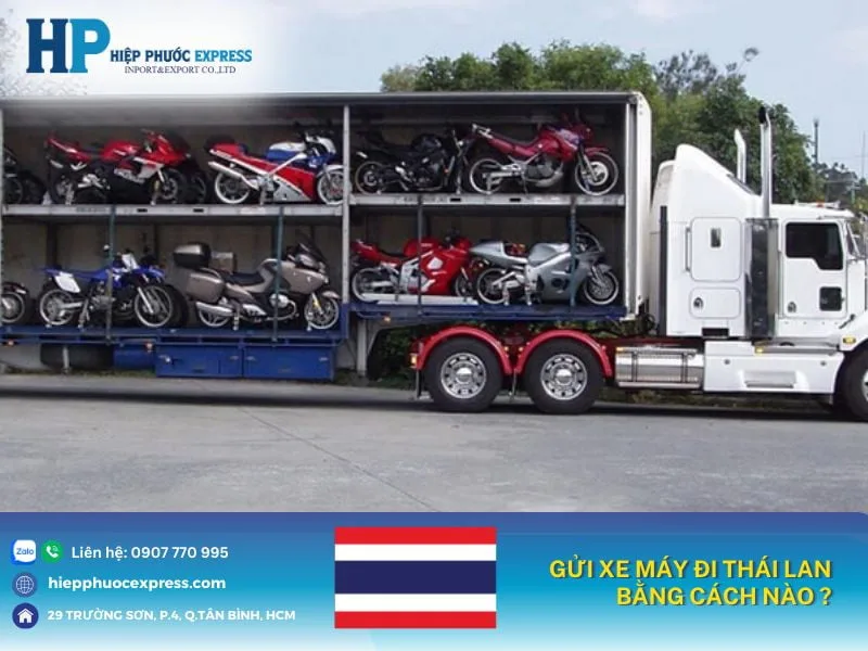 gui xe may di thai lan bang cach nao