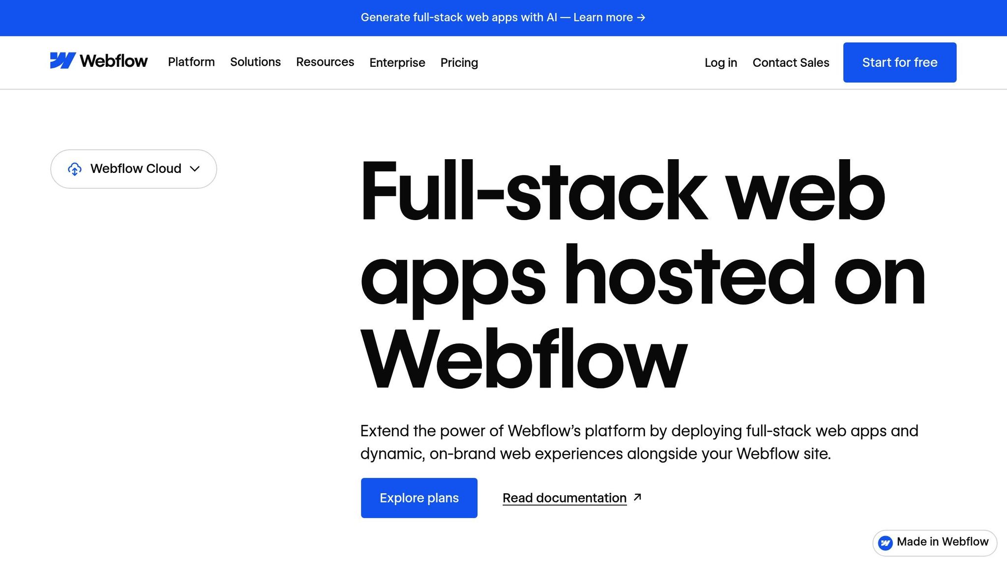 Webflow Cloud