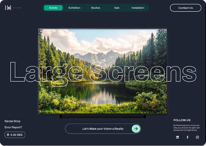 Large Screens Landing Page