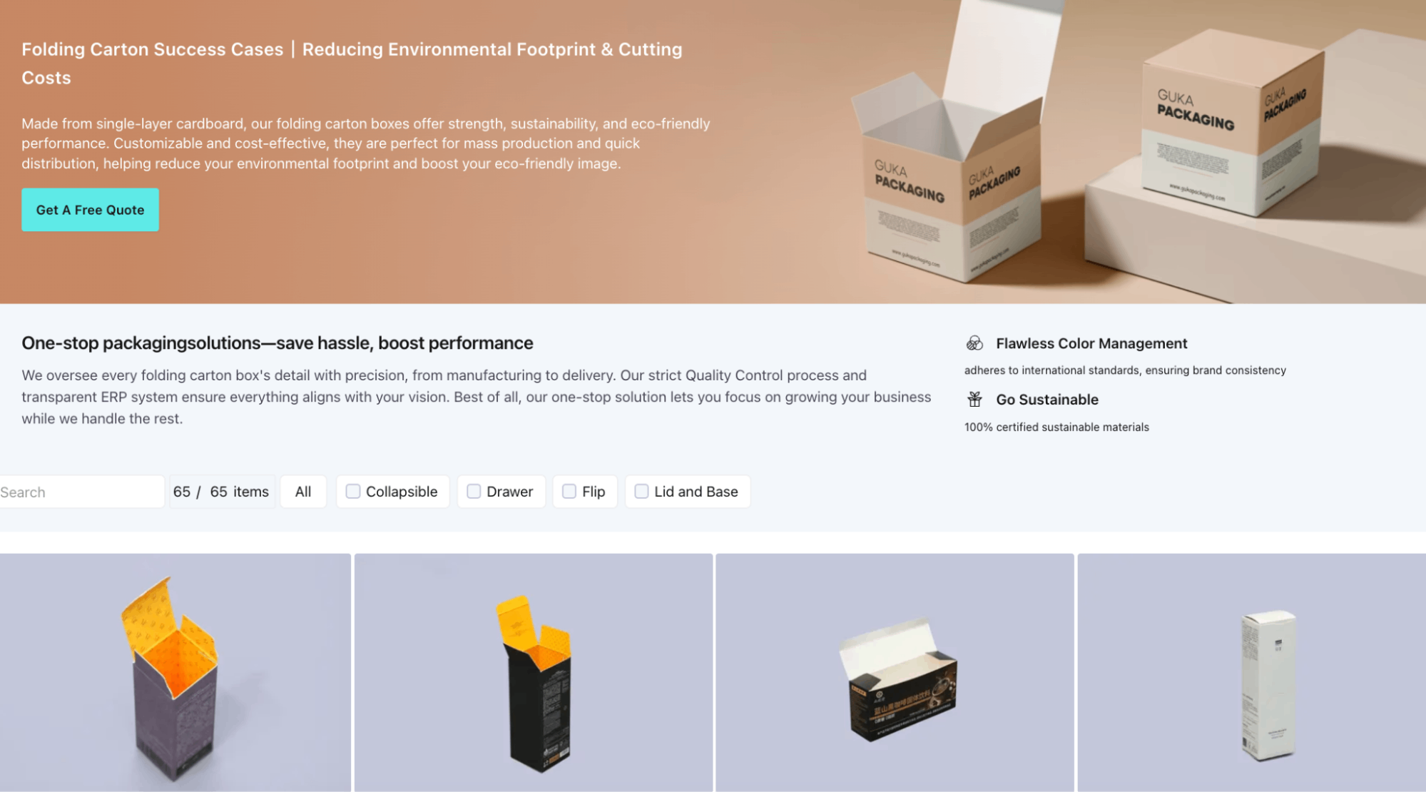 folding carton box packaging factory