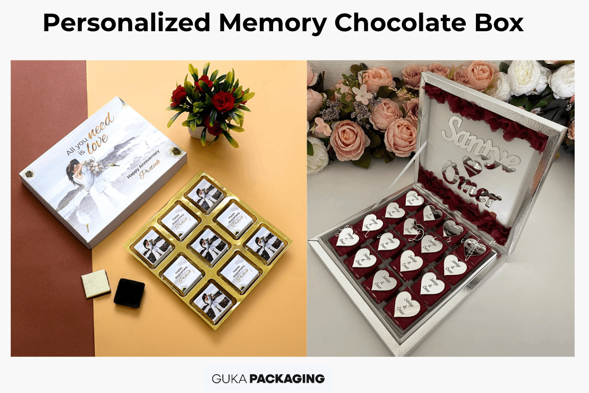 personalized memory chocolate box