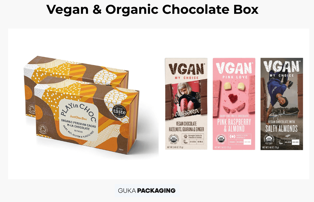 vegan and organic chocolate box
