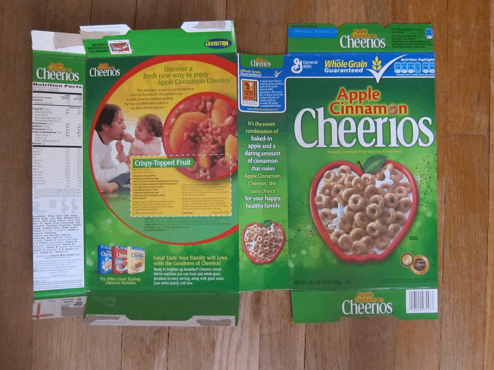sides of a cereal box