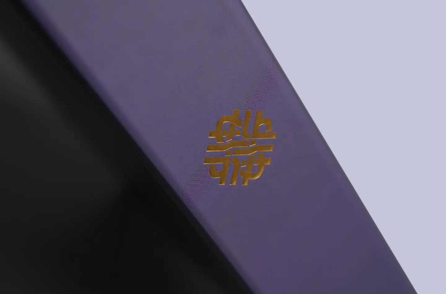 Close-up of premium gold foil detail on a custom flip-top cigarette folding rigid box
