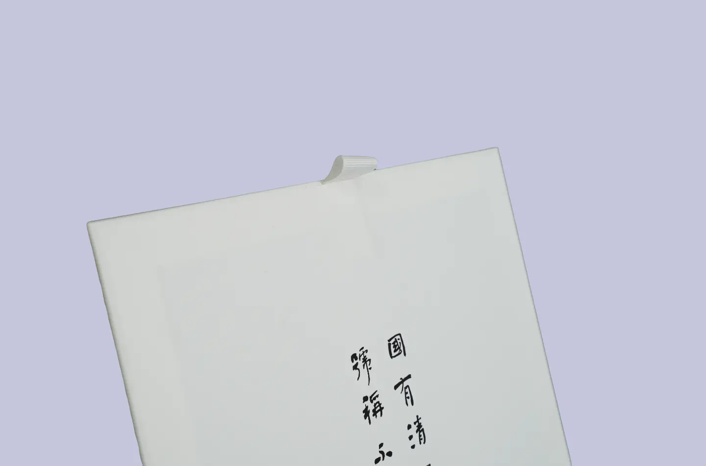 Detailed close-up of the top flap on a custom black-gold foil magnetic flip-top box, shown fully opened