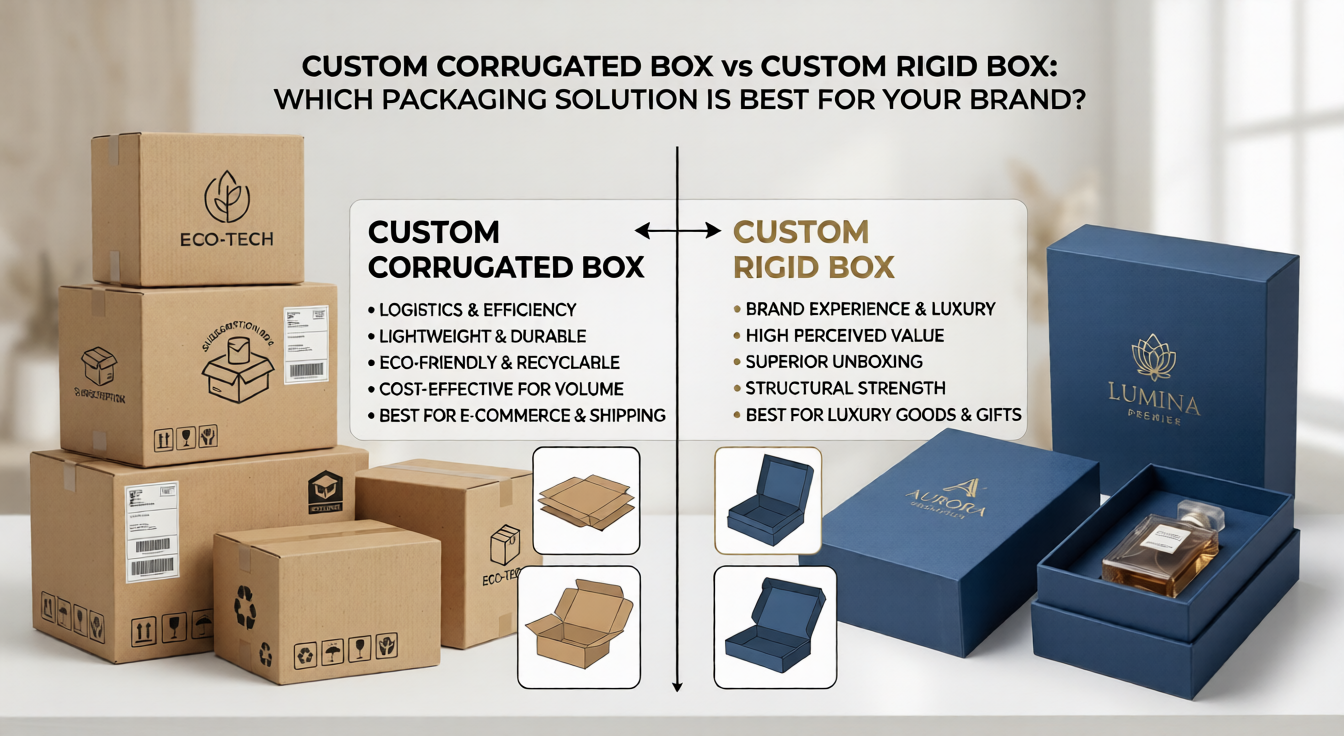 Custom corrugated box vs cusom rigid box which packaging solution is best for your brand