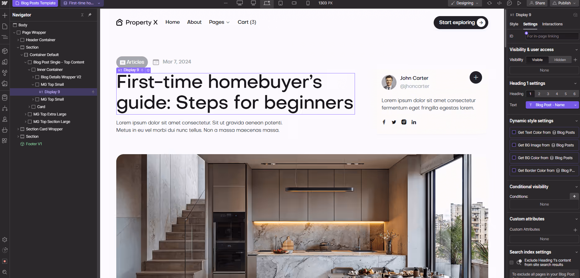 CMS Page - Property X Webflow Template