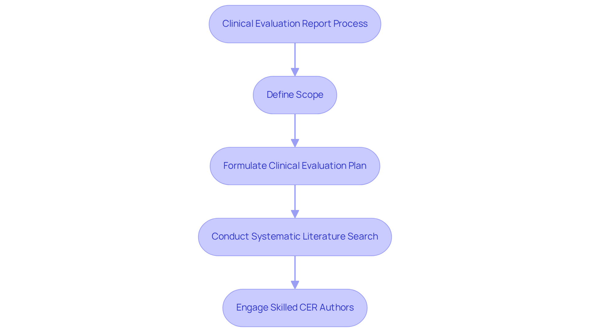 Follow the arrows to see how AVS Life Sciences supports clients through each step of creating a Clinical Evaluation Report. Each box represents a crucial step to ensure compliance and quality.