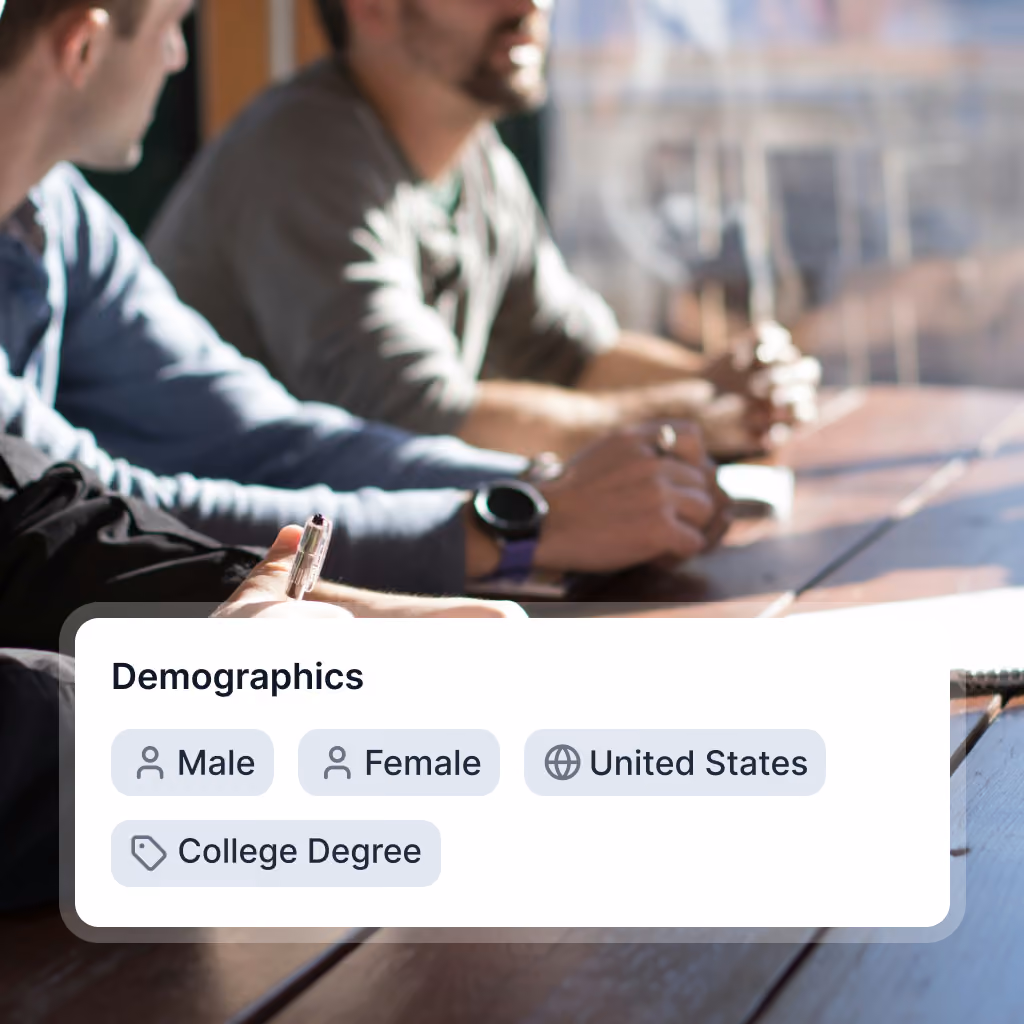 Motives Demographic Tags UI