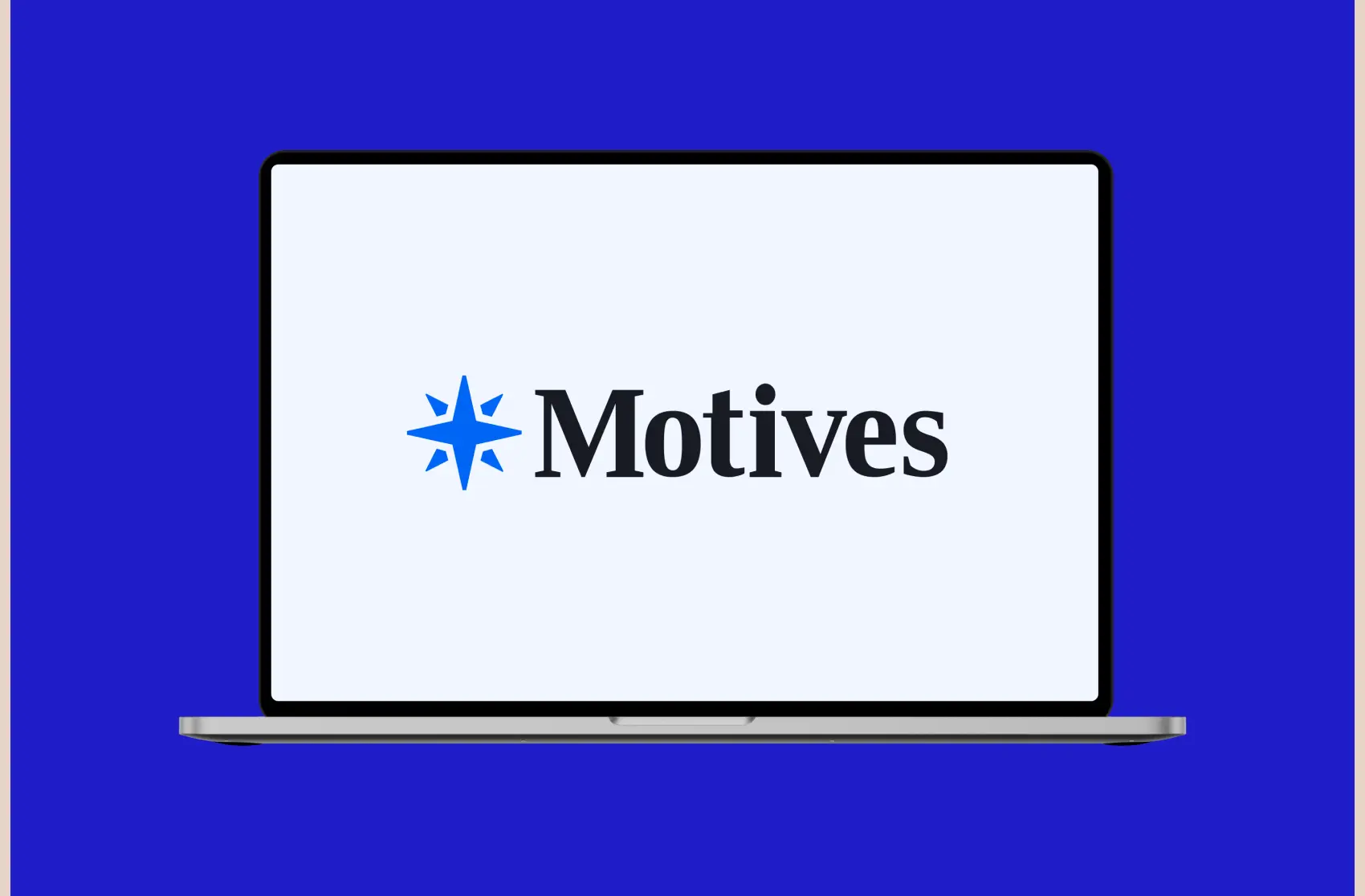 Motives logo on a laptop screen