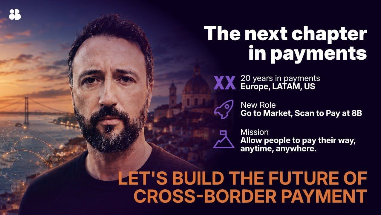 Fernando Estévez Vázquez Joins 8B as Go-to-Market Lead for Scan-t- Pay