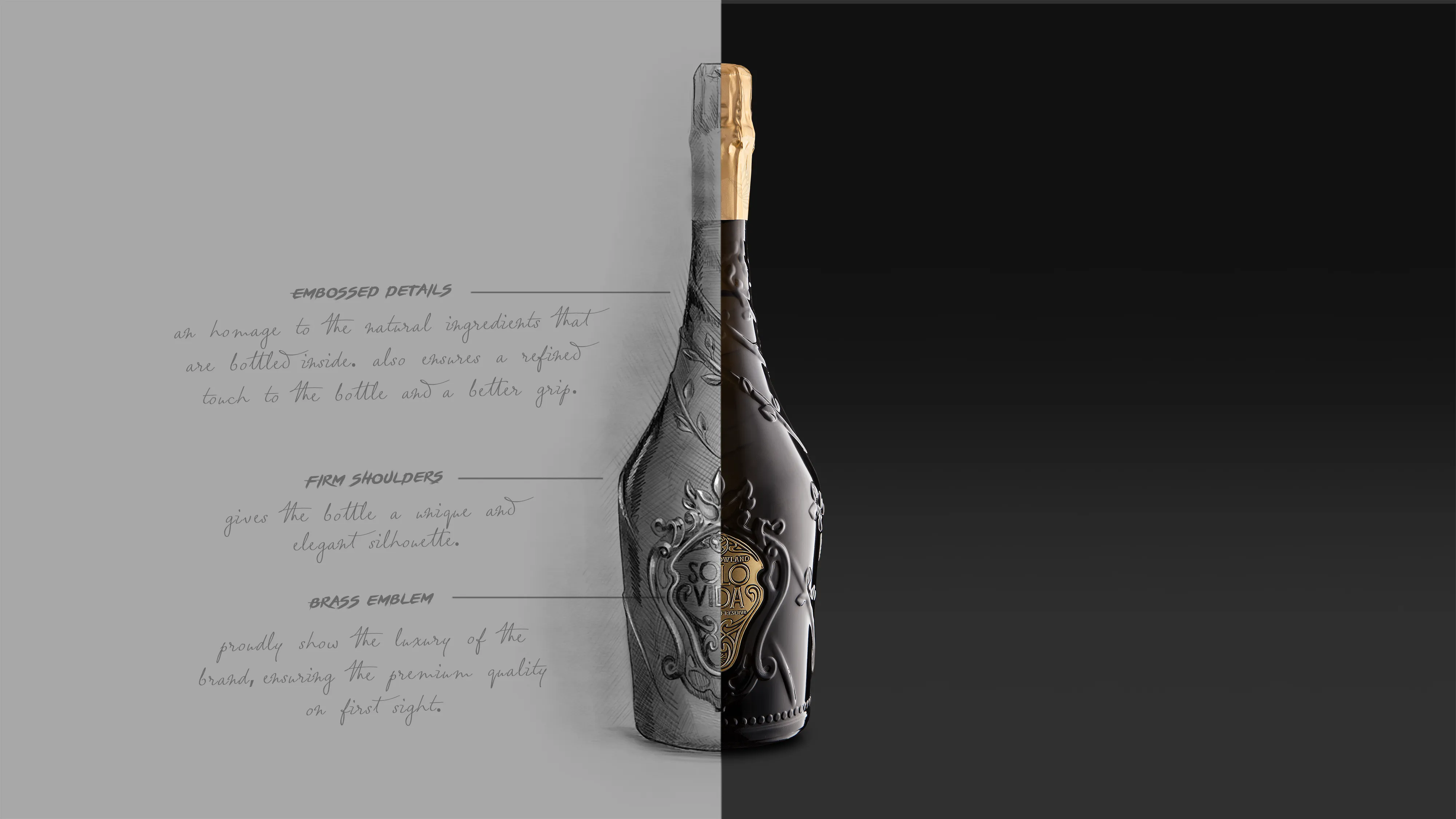 Solo Vida Reserva by Tomorrowland & Vallformosa - a unique bottle design for the finest sparkling wine