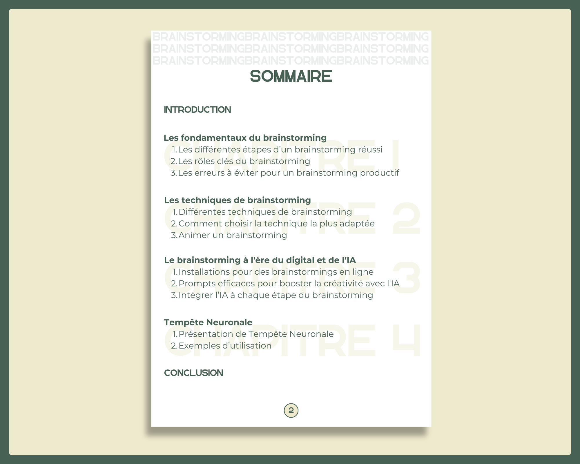 Visuel du sommaire