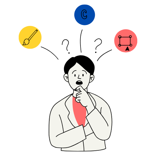 Un homme se tient le menton, il réfléchie et doit prendre une décision