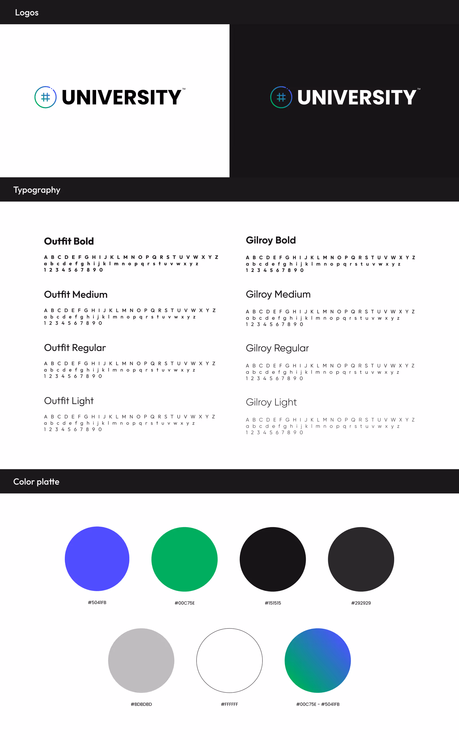 hashtag university brandsheet