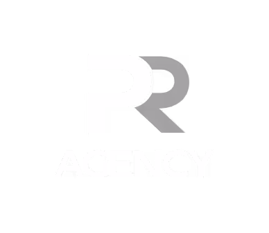 Logo with stylized letters 'PR' above the word 'AGENCY'.