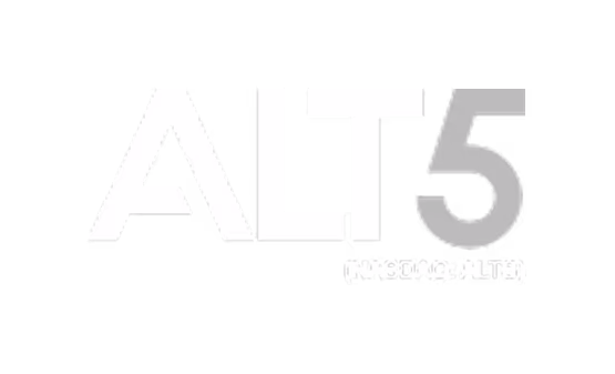 ALT5 logo with NASDAQ ticker symbol ALT5 below.