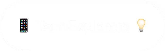 Button with a smartphone emoji, the text 'Tech Explorers,' and a light bulb emoji on a black rounded rectangle background.
