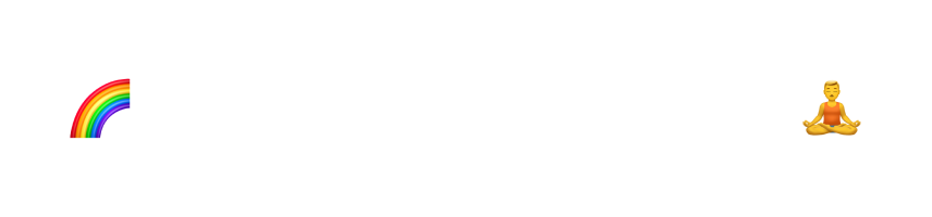 Button with rainbow emoji and text 'Motivational Magicians' followed by a meditating person emoji.