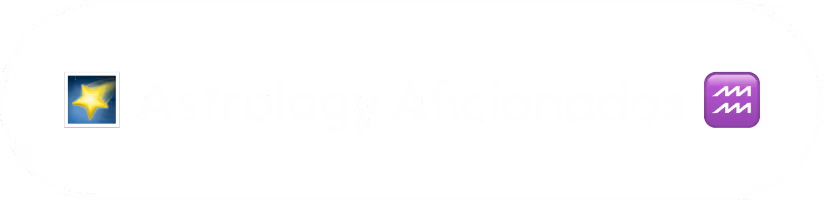 Rounded button with star emoji, text Astrology Aficionados, and Aquarius zodiac sign emoji.