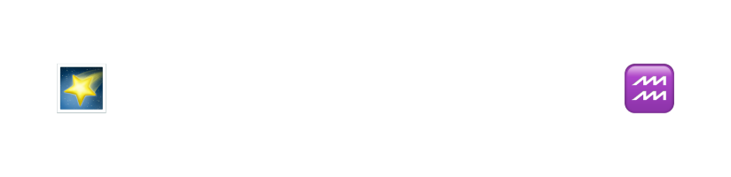 Rounded button with star emoji, text Astrology Aficionados, and Aquarius zodiac sign emoji.