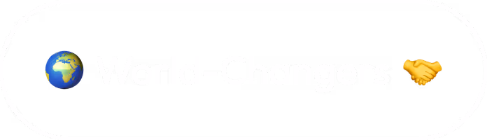 Button with globe emoji and handshake emoji labeled World-Changers.