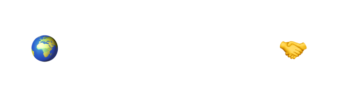 Button with globe emoji and handshake emoji labeled World-Changers.