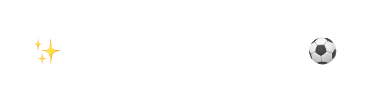 Button with text 'Sports Superstars' flanked by sparkling stars emoji on the left and a soccer ball emoji on the right, inside a rounded white border.