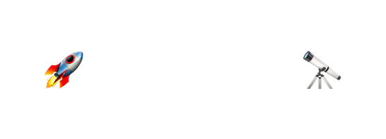 Button with rocket emoji, text 'Tech Titans', and telescope emoji on black background with white border.