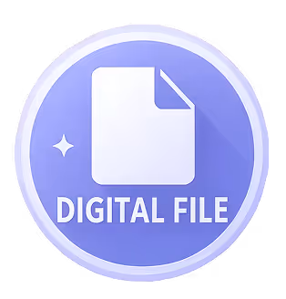 Rounded purple icon with a white document graphic and the text 'DIGITAL FILE' below it.