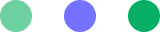 Row of five circles with the first, third, and fifth circles green and the second and fourth circles blue.