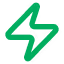 Green lightning bolt icon.