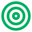 Green concentric target icon with three rings and a central dot.