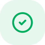 Purple checkmark inside a purple circle on a transparent background.