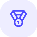 Purple checkmark inside a purple circle on a transparent background.