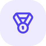 Purple checkmark inside a purple circle on a transparent background.