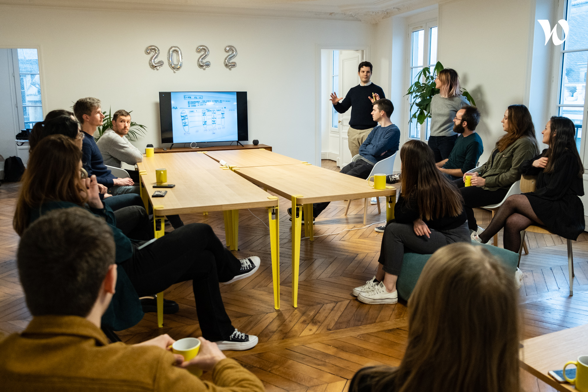 présentation devant collègue