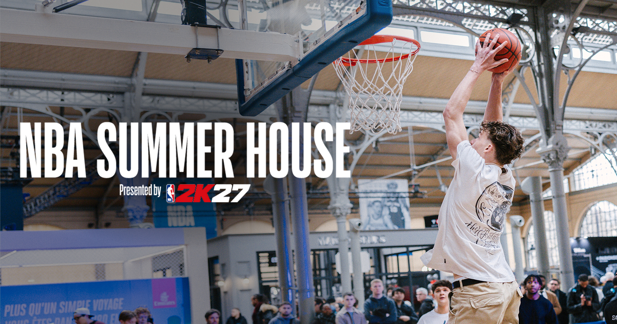 Promotional imagery for the NBA Summer House event in Paris.