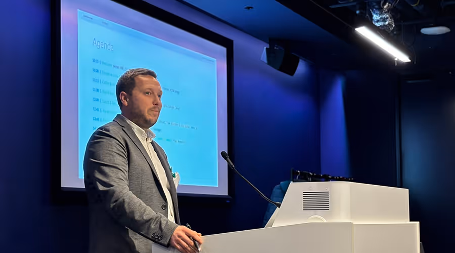 James Hill introducing the Flexys Community Day