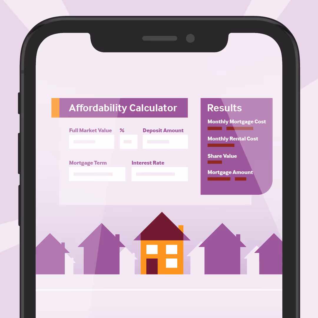 The Mortgage affordability calculator on a phone