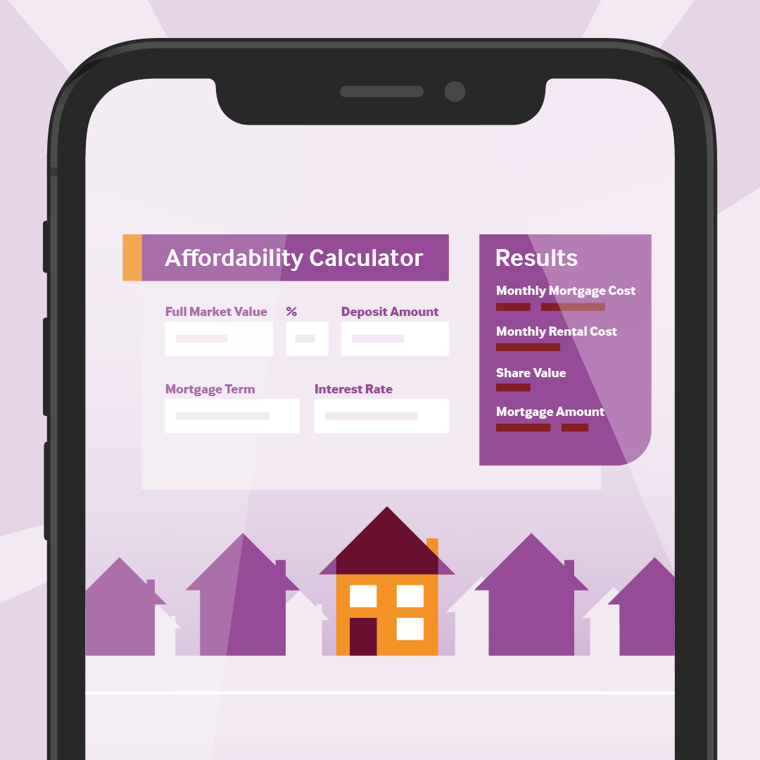 The Mortgage affordability calculator on a phone