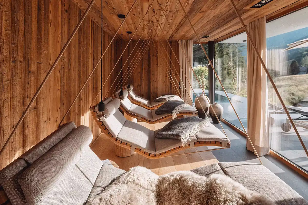Loungers in the relaxation room