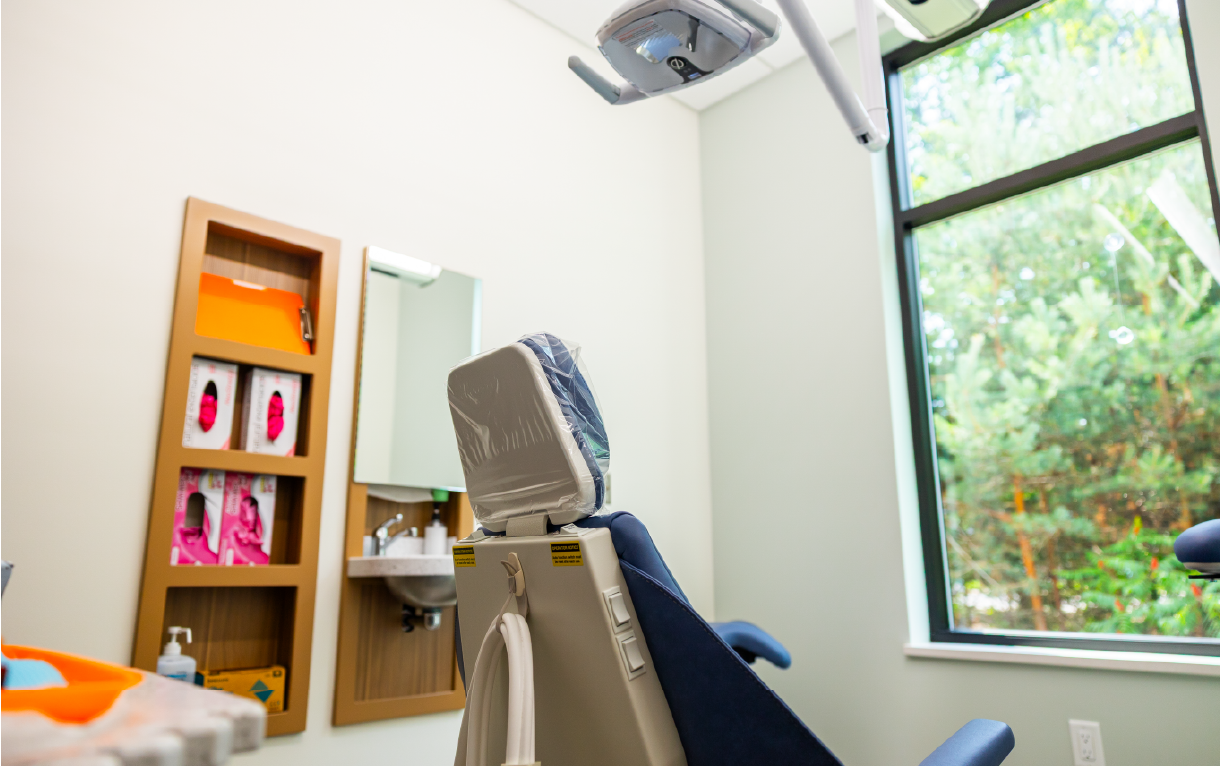 in the dental room at Little Red Pediatric Dentistry in Holland