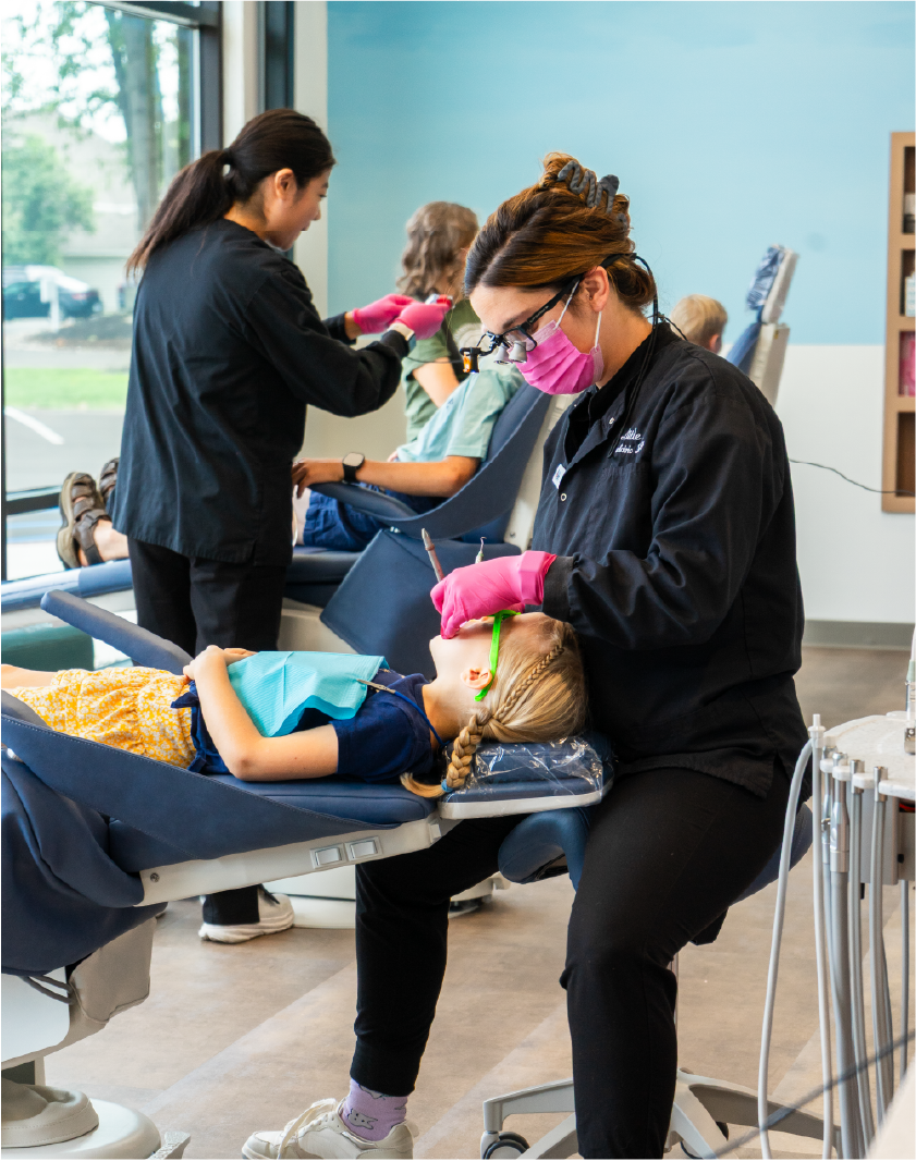 Dental cleaning at Little Red Pediatric Dentistry in Holland