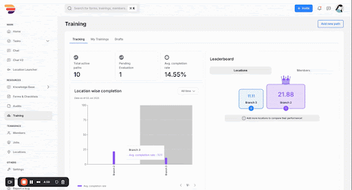 Search and filter within path analytics
