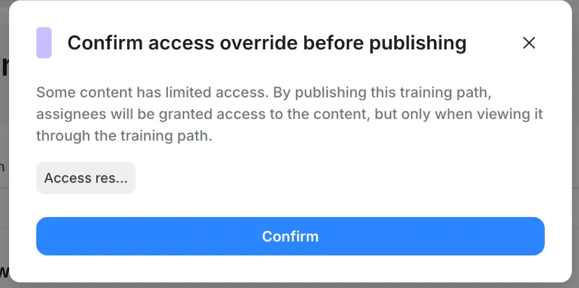 Cross-assigning the Training Path