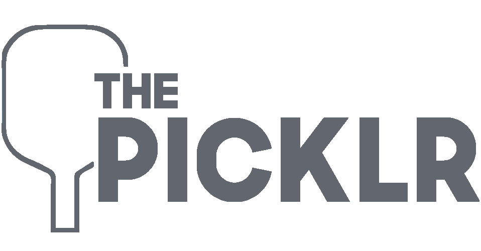 The Picklr logo featuring a stylized pickleball paddle outline next to the text 'THE PICKLR' in bold gray letters.