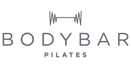BodyBar Pilates logo with stylized zigzag barbell graphic above the text.