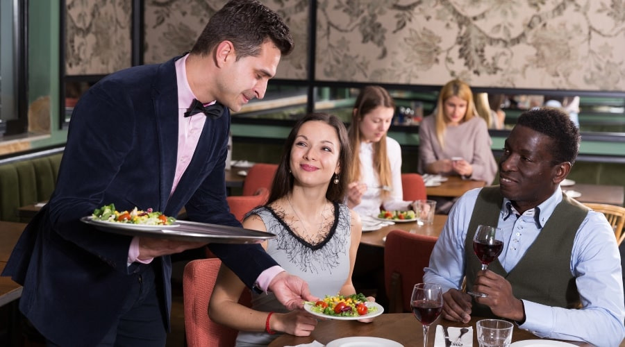 Waiter Serve Food